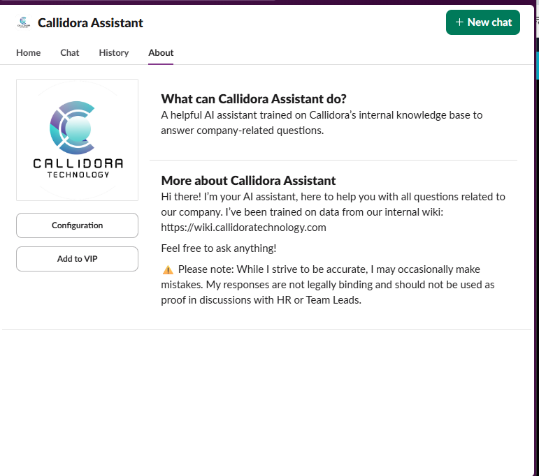 Callidora Assistant Screenshot 2